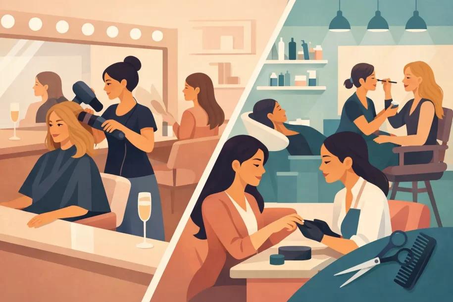 Blowout Bar vs Full Salon for Your Busy Day